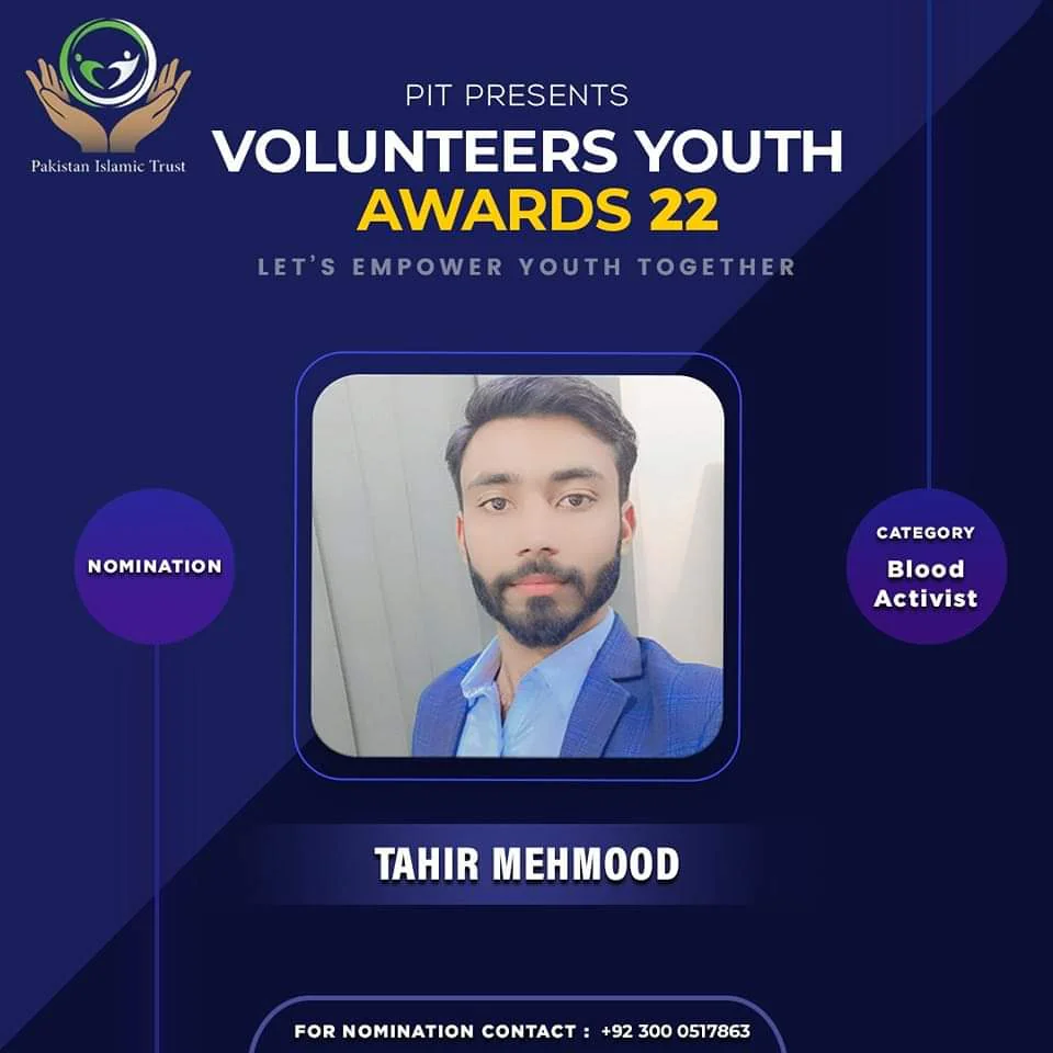 Awards & Recognition — Tahir Mehmood